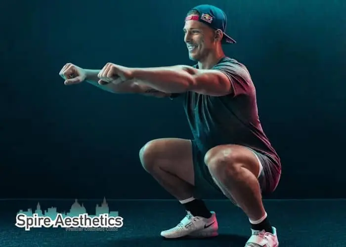 Image of man build leg muscle Bere Regis through exercise
