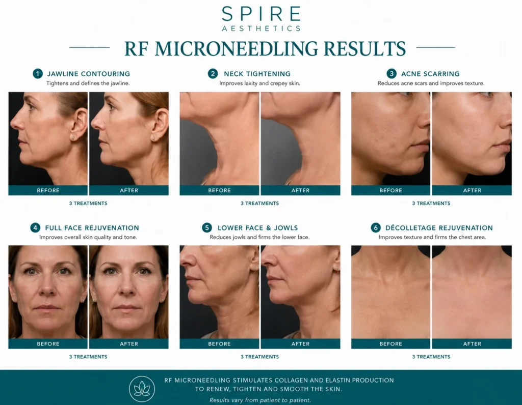 RF Microneedling Skin tightening Bere Regis results