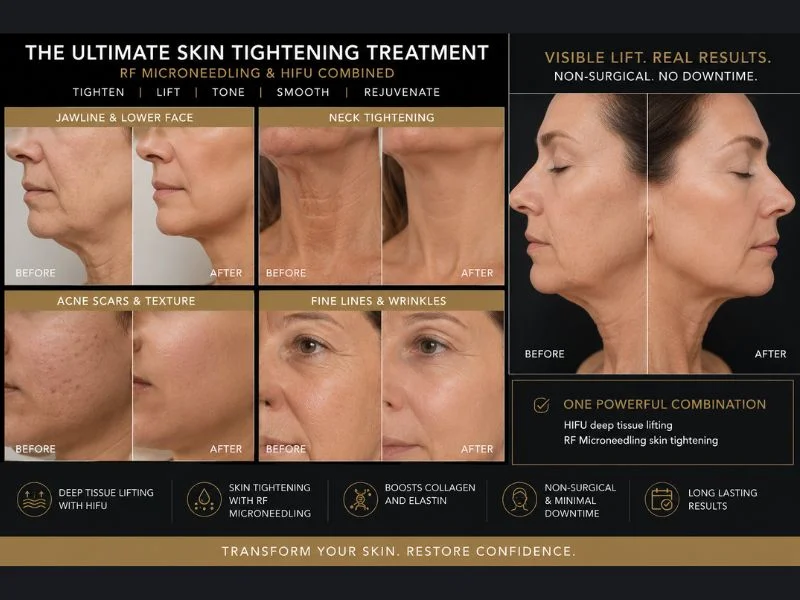 Results of combined treatment for the ultimate skin tightening treatment Bere Regis